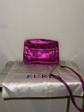 Furla Glitter Fuchsia Crossbody Bag
